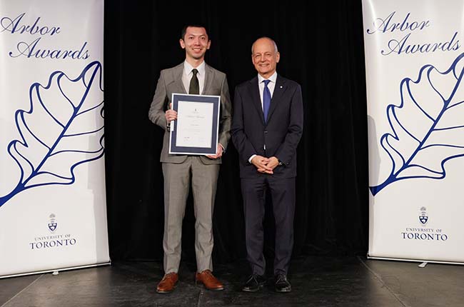 2023 Arbor Awards Presentation and Reception 2023 Arbor Awards Presentation and Reception. Host: Alumni Relations, Division of University Advancement. Location: The Carlu, The Concert Hall & Foyer. 444 Yonge Street, Toronto, ON. January 16, 2024.